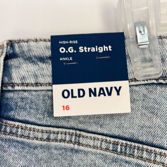 NWT Old Navy High Rise OG Straight Ankle Distressed Jeans - Picture 10 of 10